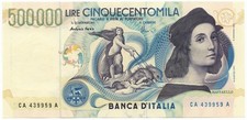 500000 LIRE BANCA D'ITALIA