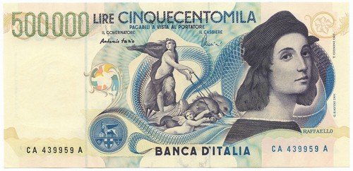 500000 lire banca - lire, d'italia