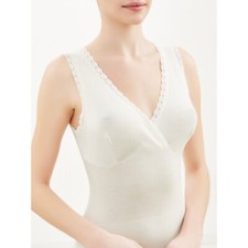 Maglia intima RAGNO 100% pura lana 41L4 spalla larga incrociata taglio seno