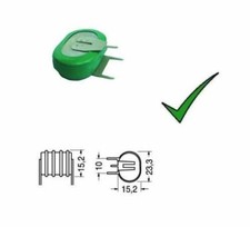 Batteria ricaricabile Ovale NI-MH 2,4V 160mAh circuito stampato 23,3x15,2mm