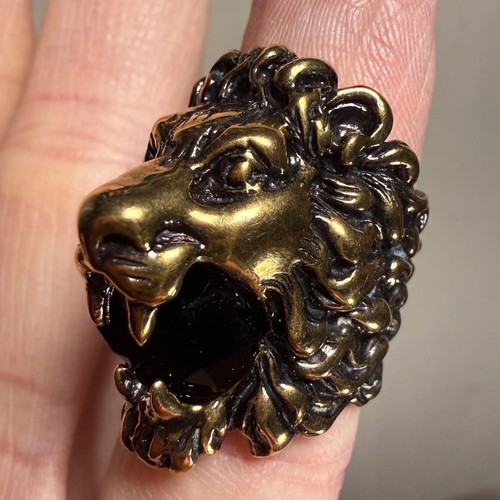 Anello gucci testa - testa, leone