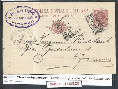 1907 annullo su - annullo,
