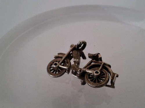 Vintage silver tone - vintage, motorbike