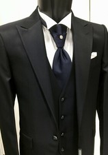 ABITO SPOSO BLU FIRMATO T 56 CARLO PIGNATELLI GROOM WEDDING ITALIAN DESIGNER