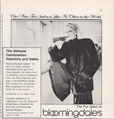 Pubblicità bloomingdale - pubblicità, bloomingdale's