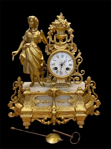 Orologio antico camino fine - antico,
