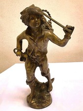 Statua vintage in metallo – Vendemmiatore in bronzo (?)