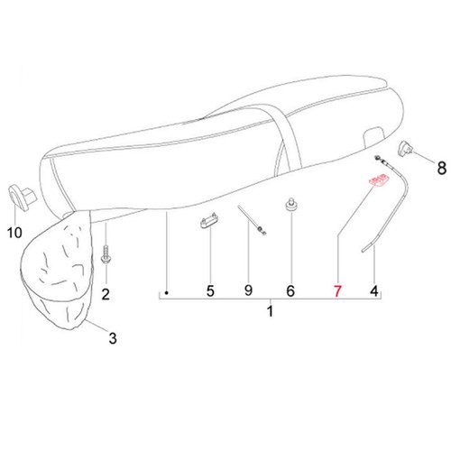Piaggio pi296743 attacco sella - attacco,