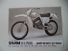 advertising Pubblicità 1977 MOTO SWM RS 175 GS