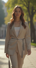Donna Metallo Argento Catena