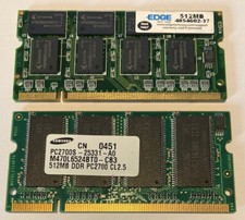 Memoria RAM sodimm 1GB 2x512MB PC2700S DDR 333mhz 1 GB per portatili notebook