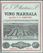 86820 - ITALY - Vintage BOTTLE wine LABEL:   Marsala