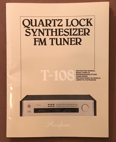 Accuphase 108 istruzioni bda - istruzioni,