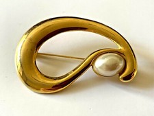 BROCHE vintage Doré & fausse