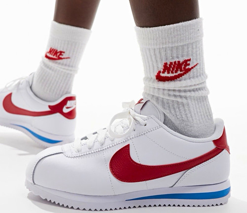 Nike cortez bianco rosso - nike,