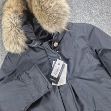 Woolrich Luxury Arctic Parka donna grande piumino con cappuccio pelliccia di volpe orlo nero