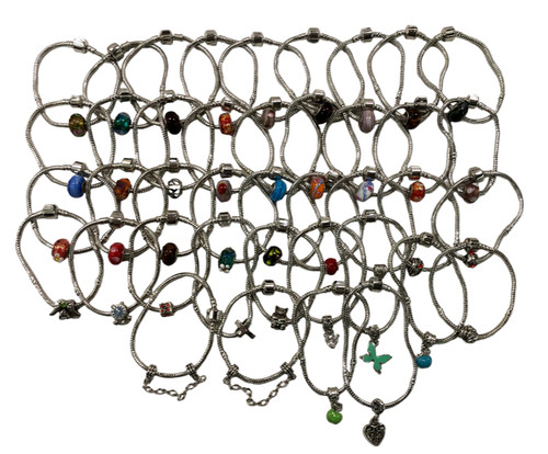 Lot charm bracelets - 40, +