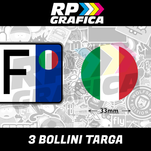 Adesivi bollini targa stickers - targa,