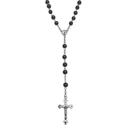 Collana perle nere rosario - perle,
