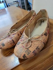 VNTG Printed Leather Balarina