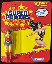 Modellino Kenner Super Powers Wonder Woman personalizzato nuovo su carta DC Comics!