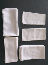 Lotto di 26 fazzoletti uomo cotone leggero bianchi, assortiti, nuovi, vintage