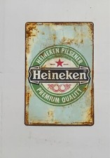 Insegna in metallo Birra Heineken, 20x20 cm
