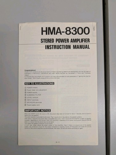 Hitachi hma 8300 amplificatore - hitachi,