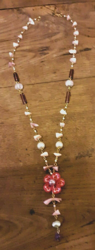 Collana vintage rosa