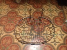 CESTINO IN FERRO CON CESTINO DI VIMINI ANNI 60 70 INGLESE