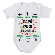 Body bimbo bimba in cotone personalizzato papà puoi farcela idea regalo
