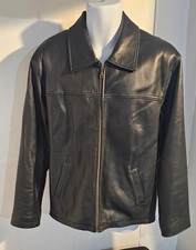 Cappotto nero uomo pelle