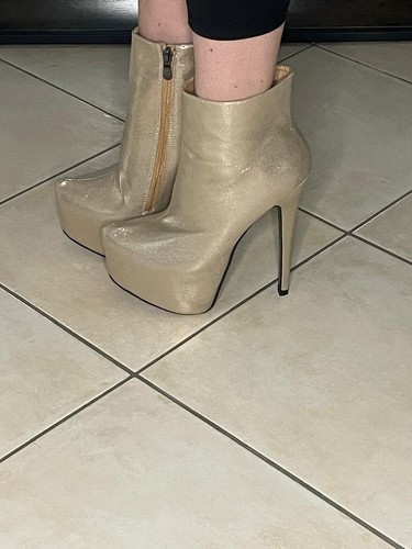 Stivaletto tacco alto - , dorato