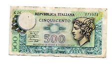 500 lire di carta 14/2/1974-2/4/1979