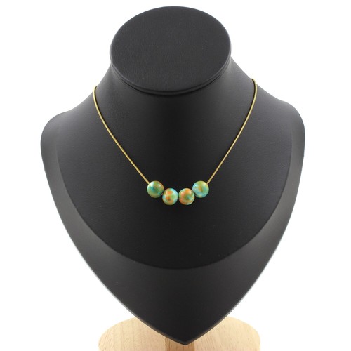 Collana perle diaspro blu - perle,