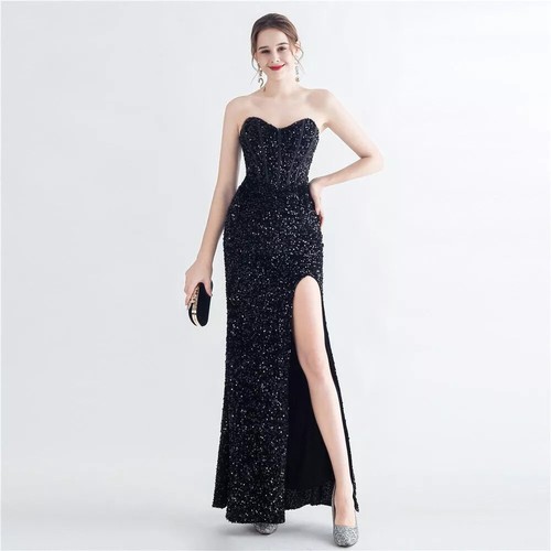 Vestito abito elegante lungo - elegante,