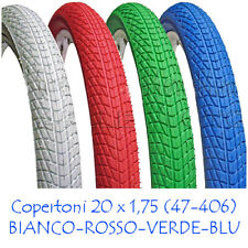 COPERTONI DA BICICLETTA 20 x 1,75 VARI COLORI PER  BICI GRAZIELLA PIEGHEVOLE BMX