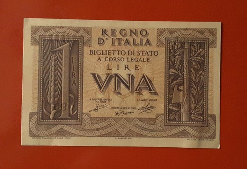 Banconota lira 1939 - banconota, 1