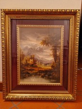 Paesaggio fiammingo olio su tela di Carlo Natali