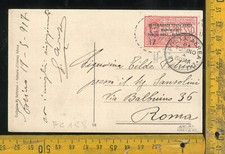 Regno Posta Aerea 1917 Primo Volo Torino Roma su Cartolina Privata fc 158