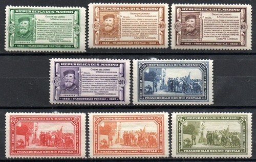 1932 san marino 168 175 - 1932, n.168/175
