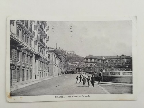 Cartolina napoli via cesario - napoli,