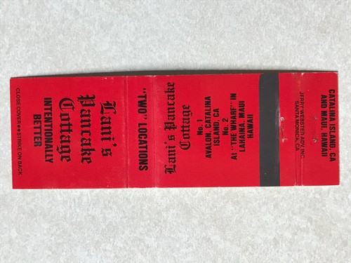 Al300 matchbook cover lani - al300,