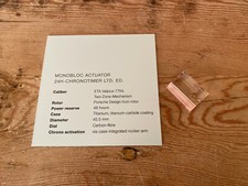 Nuovo - Placca Orologio PORSCHE DESIGN - ATTUATORE MONOBLOCCO - Metallo