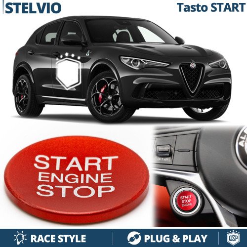 Tasto start stop rosso per - start,