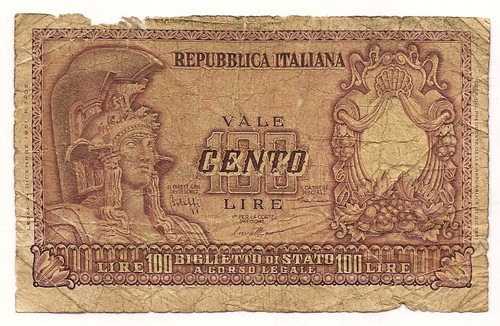 Banconota 100 lire repubblica - banconota,