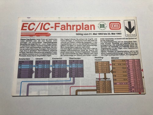 Fahrplan 1992 93 - db, 1992/93