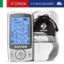 AUVON Elettrostimolatore Muscolare, TENS Elettrostimolatore a Doppio Canale con