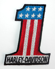 PATCH TOPPA MOTO HARLEY DAVIDSON N.1, TERMOADESIVA Dim. 7,5x9,5 cm