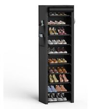 Mobile Scarpiera Salvaspazio in Acciaio a 10 Livelli per 30 Paia di Scarpe Casa